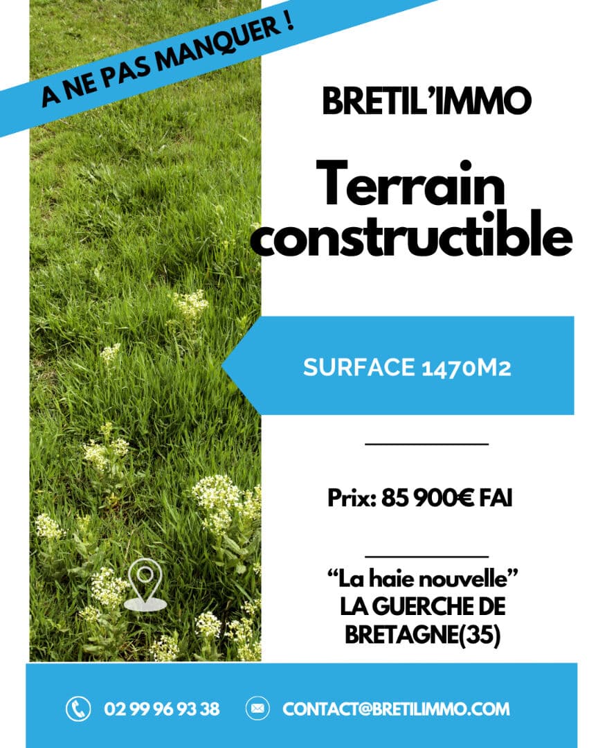 Terrain  pièces à LA GUERCHE DE BRETAGNE
